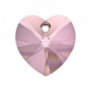 Swarovski Elements Anhänger Herzen 10mm Crystal Antique Pink beschichtet 12 Stck